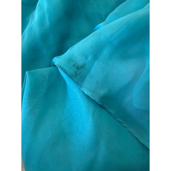 Sherri Hill Size 0 Blue Beaded Strapless Formal Gown Prom Dress Ruched Gemstones - Picture 13 of 16